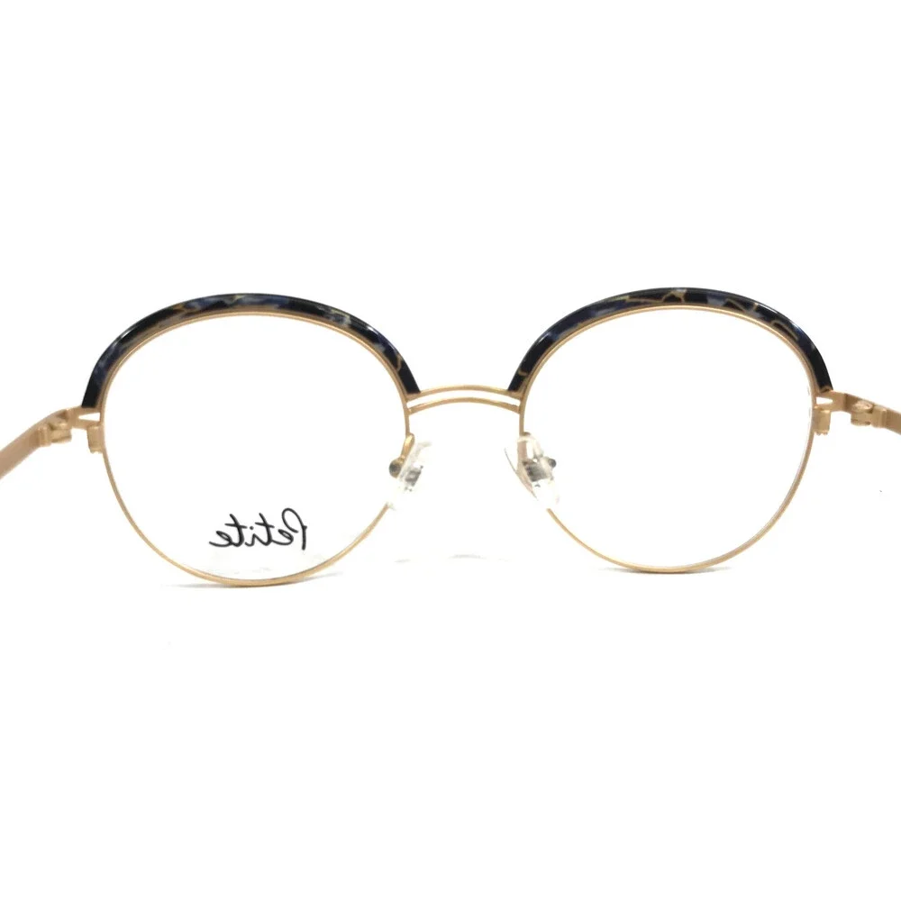 J.F. Rey Petite Eyeglasses Frames PM077 5045 Matte Gold Black Marble 46-18-140